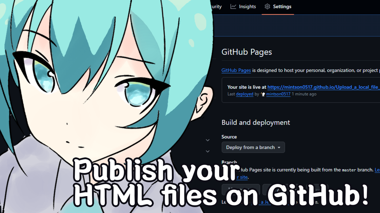 Publish your HTML files on GitHub!